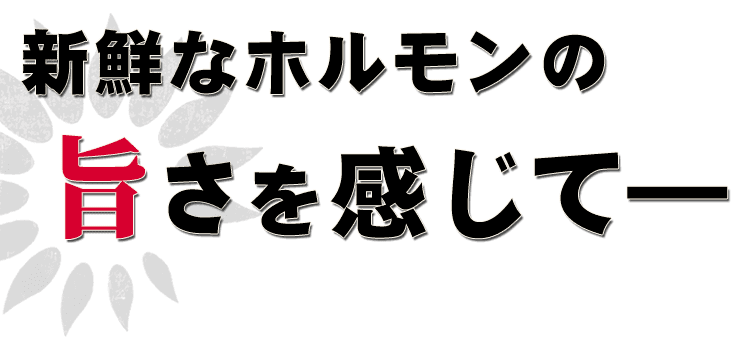 新鮮なホルモンの旨さを感じて―